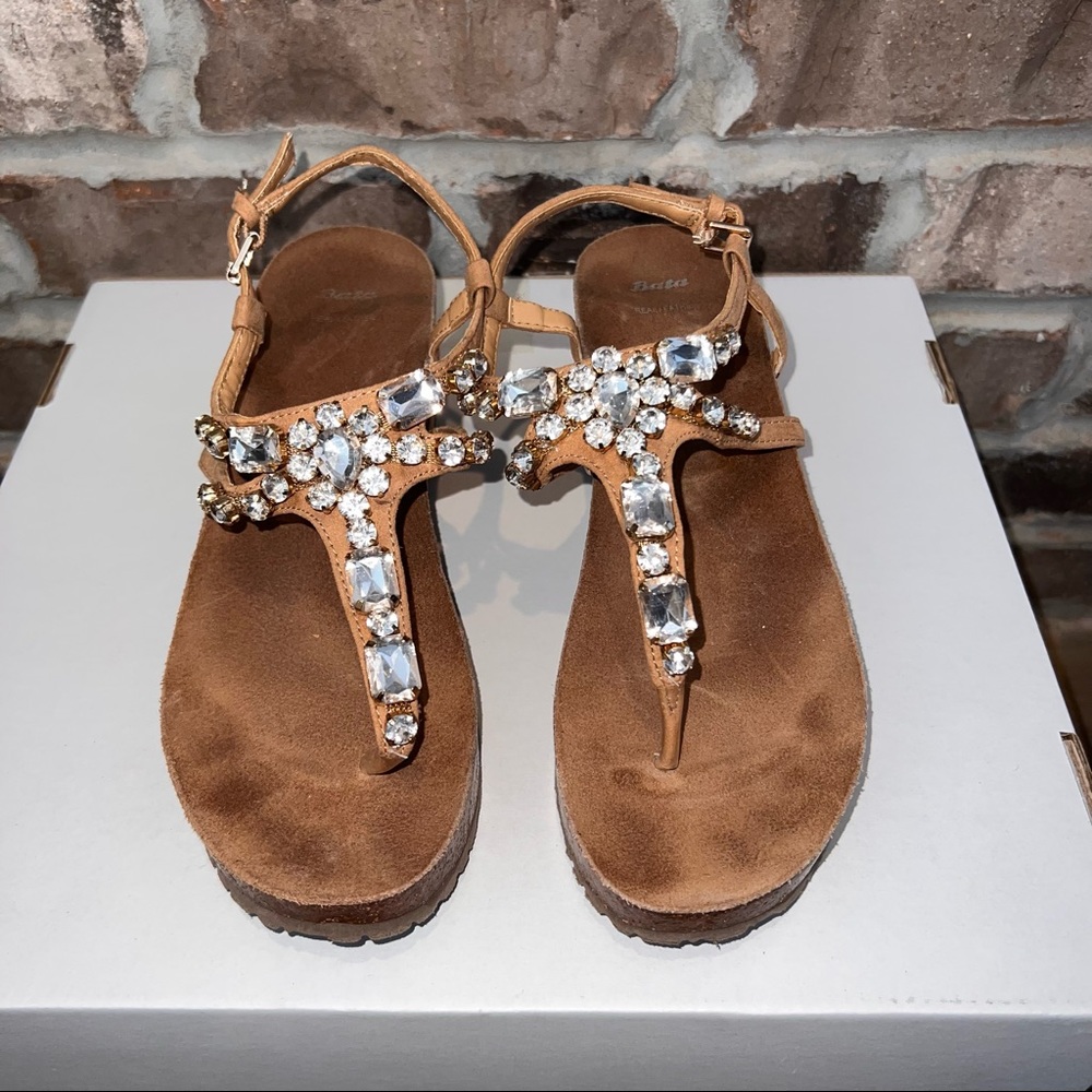 Rhinestone heel sandals- Italian Shoe